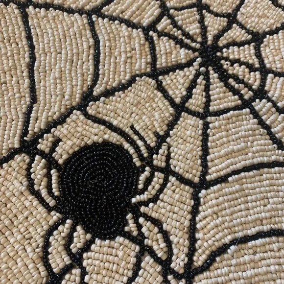 Cynthia Rowley beaded table Runner spiderweb spiders new in original wrappings